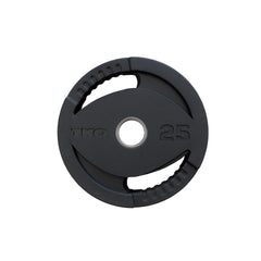 TKO 255lb Rubber Oly Plate Set w/ 843OPT-BK Plate Tree S843-OR255