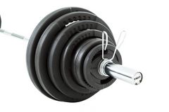 TKO 300Lb Olympic Rubber Plate Set w/ 500lb Bar & Collars, Retail Warranty 803OR-300