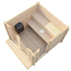 SaunaLife Model G4 Outdoor Home Sauna Kit Garden-Series - Up to 6 Persons