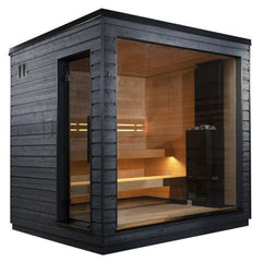 SaunaLife Model G6 Pre-Assembled Outdoor Home Sauna Garden-Series Fully Assembled, Up to 5 Persons
