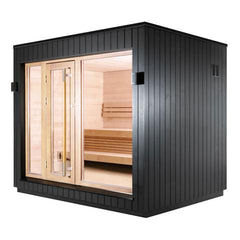 SaunaLife Model G7S Pre-Assembled Outdoor Home Sauna Garden-Series with Bluetooth Audio, Up to 6 Persons