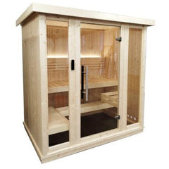SaunaLife Model X6 Indoor Home Sauna XPERIENCE Series DIY Kit w/LED Light System, 2 to 3-Person, Spruce, 67" x 45" x 79"