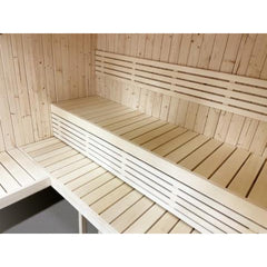 SaunaLife Model X7 Indoor Home Sauna XPERIENCE Series DIY Kit w/LED Light System, 4 to 6-Person, Spruce, 79" x 62" x 79"
